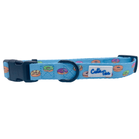 Cutie Ties Fun Design Dog Collar (Color: Donuts)