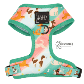 Adjustable Harness (Color: Oodles Of Doodles, size: large)