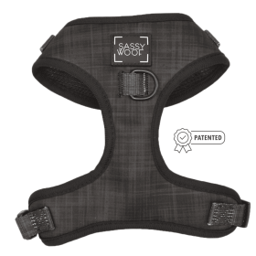 Adjustable Harness (Color: Baby Got Black, size: Xxsmall)