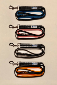 Headlight Harness Double Handle Reflective Leash (Color: Pink, size: 6Ft)