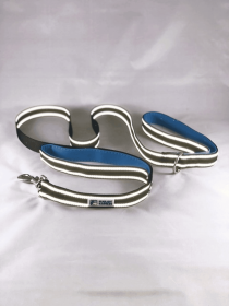 Headlight Harness Double Handle Reflective Leash (Color: Blue, size: 6Ft)