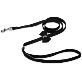 Susan Lanci Designs Nouveau Bow Leash (Color: Black, size: 4 Ft)