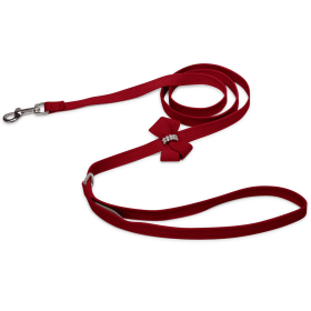 Susan Lanci Designs Nouveau Bow Leash (Color: Red, size: 4 Ft)