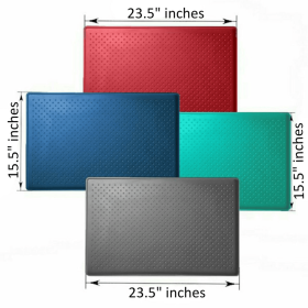 Silicone Pet Food Mat by Mr. Peanut's (Color: Teal Green, size: Large (23.5X15.5))