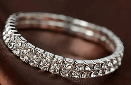 My Mini Bling Rhinestone Collar (Option: 2 Rows)