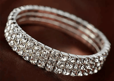 My Mini Bling Rhinestone Collar (Option: 3 Rows)