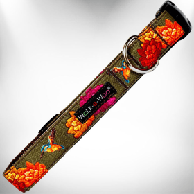 Nature-Lover Collars (Color: Hummingbird Flowers, size: S 3/4" Width Fits 10-14" Neck)