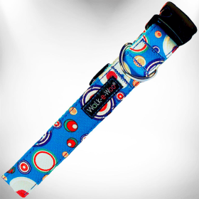 Martini Dog Collars (Color: Blue, size: Xl 1.5" Wide Fits 18-28" Neck)