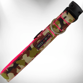 Camo Dog Collars (Color: Hot Pink Camo, size: Xl 1.5" Wide Fits 18-28" Neck)