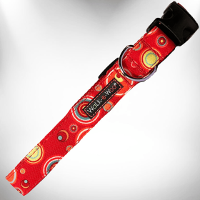 Martini Dog Collars (Color: Red, size: Xs 5/8" Width Fits 8-12" Neck)