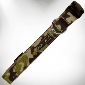 Camo Dog Collars (Color: Brown Camo, size: Xs 5/8" Width Fits 8-12" Neck)