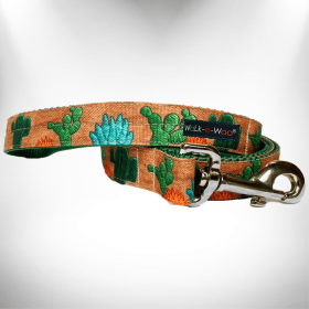 Dog Leash (Color: Cactus Garden, size: Regular 1" Width- 5' Long)