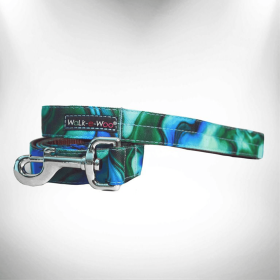Dog Leash (Color: Ombre Turquoise, size: Regular 1" Width- 5' Long)