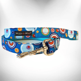 Martini Dog Leads (Color: Blue, size: Regular Lead 1" Width- 5' Length)