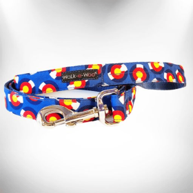 Colorado and Texas Dog Leads (Color: Colorado Blue, size: Regular Lead 1" Width- 5' Length)
