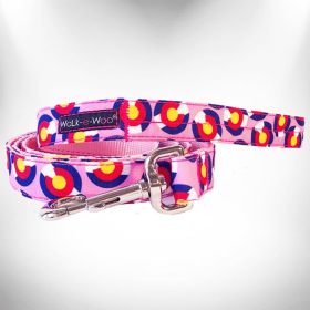 Colorado and Texas Dog Leads (Color: Colorado Pink, size: Regular Lead 1" Width- 5' Length)