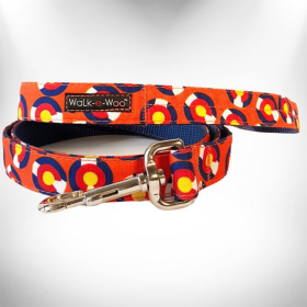 Colorado and Texas Dog Leads (Color: Colorado Orange, size: Regular Lead 1" Width- 5' Length)