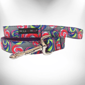 Lollipop Dog Leads (Color: Lollipop On Chocolate, size: Regular Lead 1" Width- 5' Length)