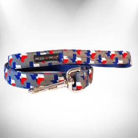 Colorado and Texas Dog Leads (Color: Texas Grey, size: Regular Lead 1" Width- 5' Length)