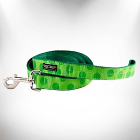 Polka Dot Dog - Monotone Leads (Color: Green, size: Thin Lead 5/8" Width- 5' Length)