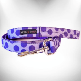 Polka Dot Dog - Monotone Leads (Color: Purple, size: Thin Lead 5/8" Width- 5' Length)