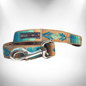 Tribal Dog Leads (Color: Teal, size: Thin Lead 5/8" Width- 5' Length)