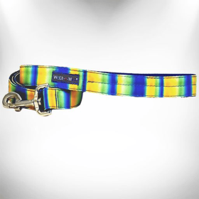 Tie Dye Dog Leads (Color: Blue/Green, size: Thin Lead 5/8" Width- 5' Length)