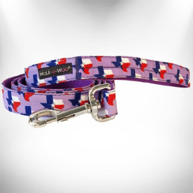 Colorado and Texas Dog Leads (Color: Texas Lavender, size: Thin Lead 5/8" Width- 5' Length)