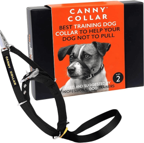 Canny Collar No-Pull Dog Head Collar Gentle & Humane Leash Training Aid (Color: Black, size: Size 2 - Neck Size 11"-13")
