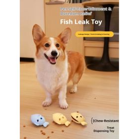 Fish-Shaped Dog Treat Dispenser Toy â€“ Food-Grade Silicone Slow Feeder For Boredom Relief, Self-Entertainment & Pet Interaction â€“ Durable Chew Toy (Option: Yellow)