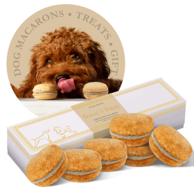 Dog Macarons - Box of 6 (Available in 12 Flavors) (Option: Peanut Butter)