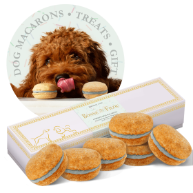 Dog Macarons - Box of 6 (Available in 12 Flavors) (Option: Birthday Cake)