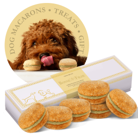Dog Macarons - Box of 6 (Available in 12 Flavors) (Option: Creme Brulee)