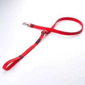 Boss Adjustable Leash (Color: Red, size: 5/8" X 4'-6')