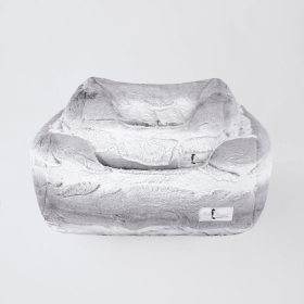 Cashmere Dog Bed (Color: Silver Angora, size: large)