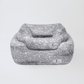 Cashmere Dog Bed (Color: Silver Fawn, size: large)