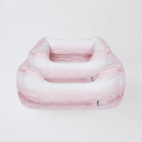Cashmere Dog Bed (Color: Pink Angora, size: small)