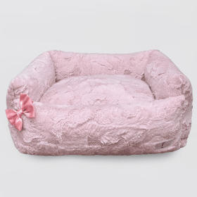 Dolce Vita Dog Bed (Color: Rosewater, Option: Bows)
