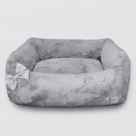 Dolce Vita Dog Bed (Color: Sterling, Option: Bows)