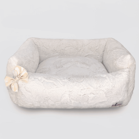 Dolce Vita Dog Bed (Color: Ivory, Option: Bows)