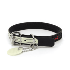 Play Glow Collar (Color: Black, size: 3/4"X14")
