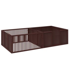 Whelping Box for Dogs Built for Motherâ€™s Comfort, Dog Whelping Pen with Removable Doors, Puppy Playpen for Indoors, Newborn Puppy Supplies & Essenti (Option: Coffee-1080x590x190 mm)