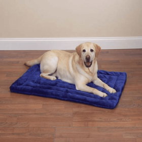 Slumber Pet Plush Mat (Color: Blue, size: 32X20In)