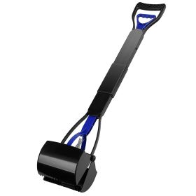 31.5in Pet Pooper Scooper Foldable Long Handle Dog Poop Waste Pick Up Rake for Large Medium Small Dogs Cats Pets (Option: erBlue)