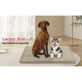 Premium Plush Dog Bed With Removable Washable Cover - All-Season Anti-Slip Pet Mat For Dogs & Cats, Indoor Outdoor Use In Crate, Kennel & Home - Ultra (Option: Brown)