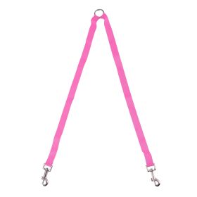 Double Dogs Leash Two Dogs Leash No-Tangle Dual Dogs Lead Metal Coupler Dog Walking Training Leash Pet Leashes for 2 Dogs (Option: shPink)