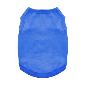 Cotton Dog Tank (Color: Nautical Blue, size: X-Small)