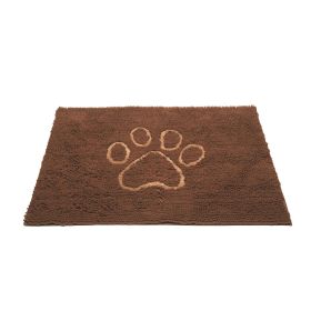 DGS Pet Products Dirty Dog Door Mat Small Mocha Brown 23" x 16" x 2" (Color: Mocha Brown, size: small)
