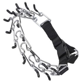 Adjustable Dog Choke Collar Training Chain Dog Necklace with Buckle for Small Medium Large Dogs (Option: ollarL)