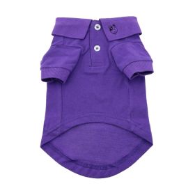 Solid Dog Polo (Color: Ultra Violet, size: 2X-Large)